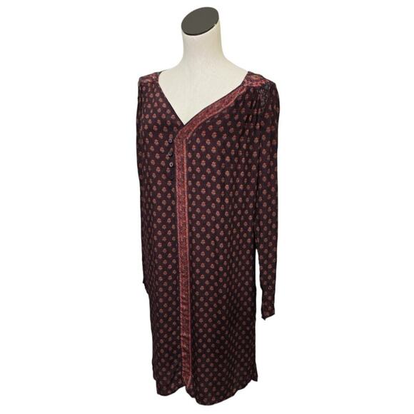Sundance Women's‎ Boho Kurta Tunic Dress Split Sides Silky V-neck Petite XS - Picture 11 of 15
